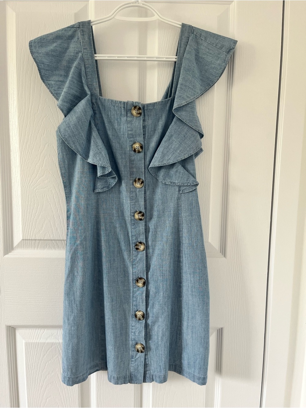 Topshop Button-Front Ruffle Dress - Picture 8 of 15